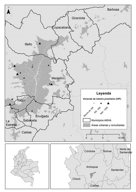 Proyectos habitacionales VIP construidos entre 2009 y 2017.