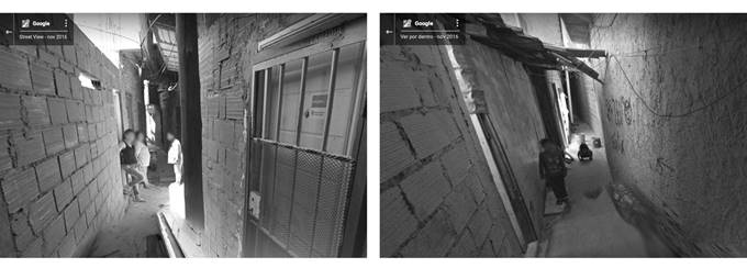 Pr&aacute;cticas sociales escala pasillo: reuniones espont&aacute;neas y ni&ntilde;os jugando. 