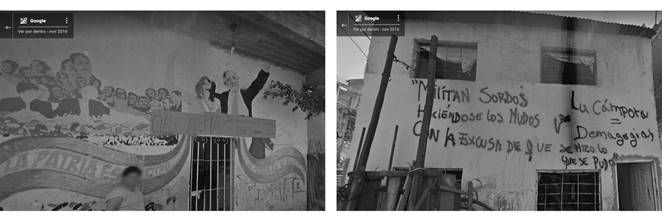 Actividades simb&oacute;licas escala calle o pasillo: Di&aacute;logo en las paredes a pocos metros de distancia. 