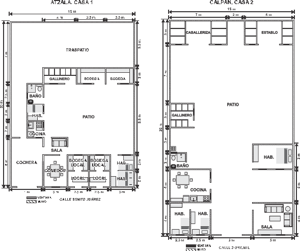 Dise&ntilde;o y organizaci&oacute;n de la casa de un entrevistado en Atzala y Calpan.