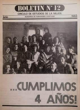 Boletín nro. 12, Círculo de Estudios de la Mujer (1983).