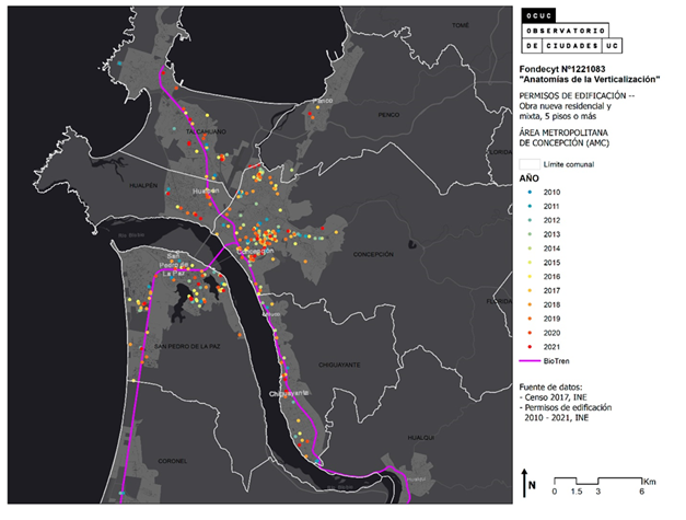 Permisos de edificación obra nueva residencial cinco pisos y más en el AMC (2010-2021).