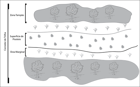  Esquema das partes
que comp&otilde;es uma trilha.