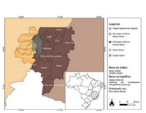 Mapa da regio do Capara