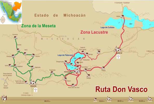 Delimitaci�n de la ruta tur�stica Don Vasco
