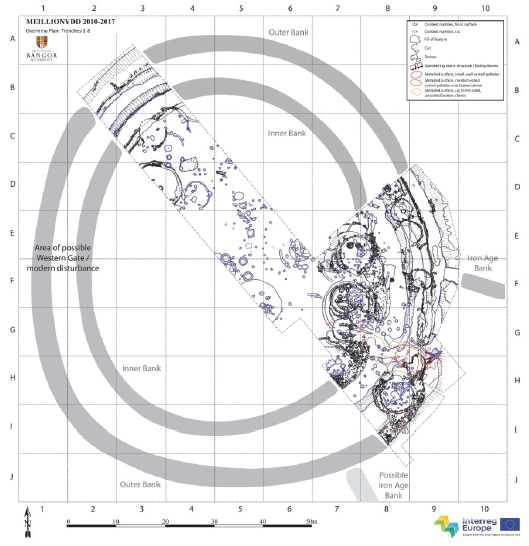 Overview of the results of the excavations at Meillionydd, Llŷn, Northwest Wales, UK.