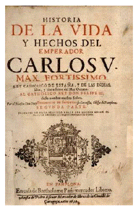 Portada Historia de la vida y hechos del Emperador Carlos V (Biblioteca de Andaluc&iacute;a (Granada): ANT-XVII-155)