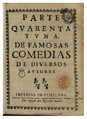 Portada Parte quarenta y una de famosas comedias de diversos autores (Biblioteca Nacional de Espa&ntilde;a, TI/16/41)