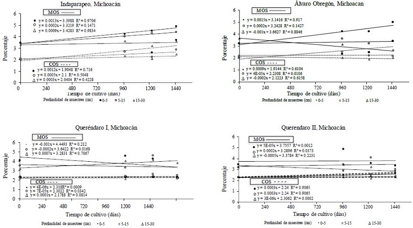 Evoluci&oacute;n en la acumulaci&oacute;n de MOS y COS en cinco Vertisoles sometidos a labranza de conservaci&oacute;n en el Baj&iacute;o. 