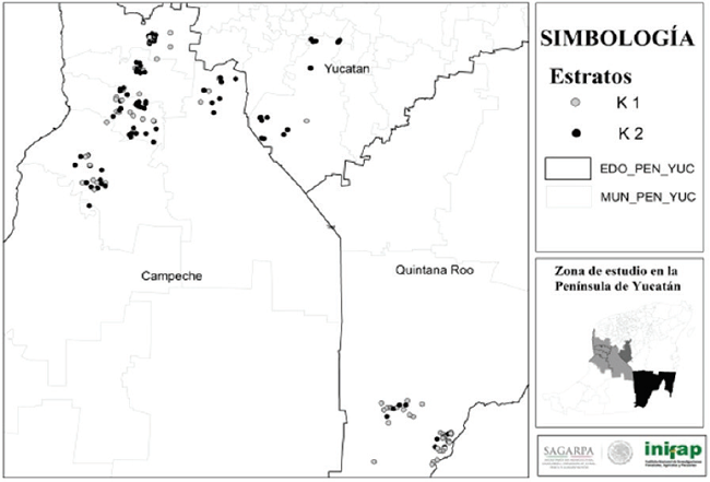 Distribuci&oacute;n espacial del trabajo de campo
