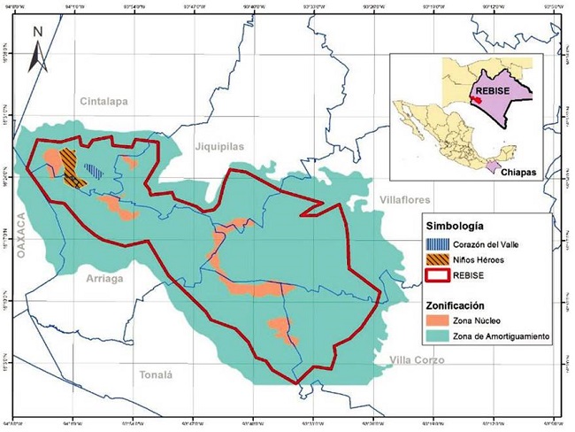 Ubicación geográfica de las comunidades de estudio.