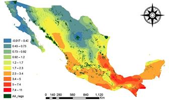 Promedio diario de lluvia (mm) para el mes más frío de la temporada.