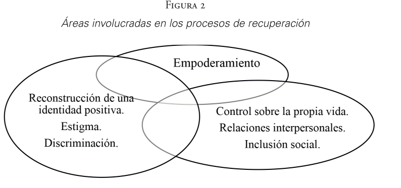 &Aacute;reas involucradas en los procesos de recuperaci&oacute;n
