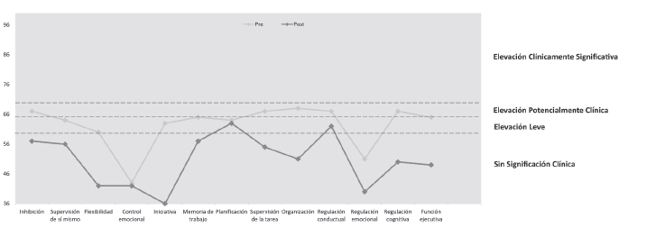 Resultados de la evaluaci�n conductual (BRIEF-2)