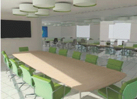 Sala de juntas o de reuniones.