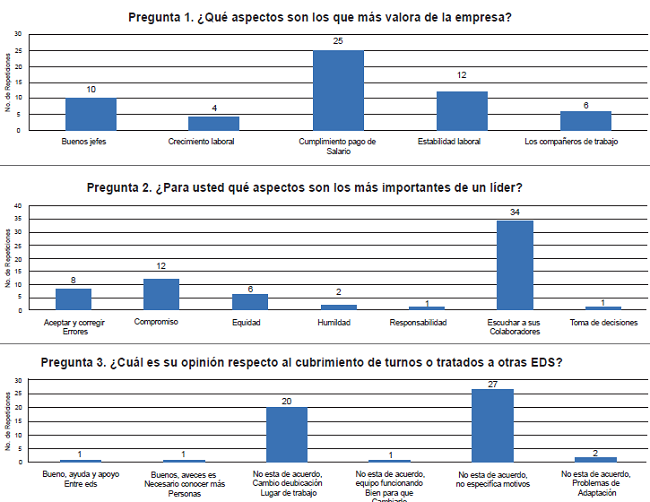 Frecuencia de respuestas preguntas abiertas