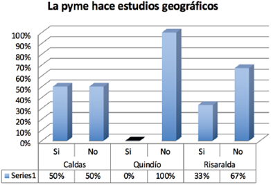 Estudios geográficos realizados por las pymes.