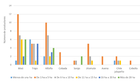 Superficie de siembra de los cultivos