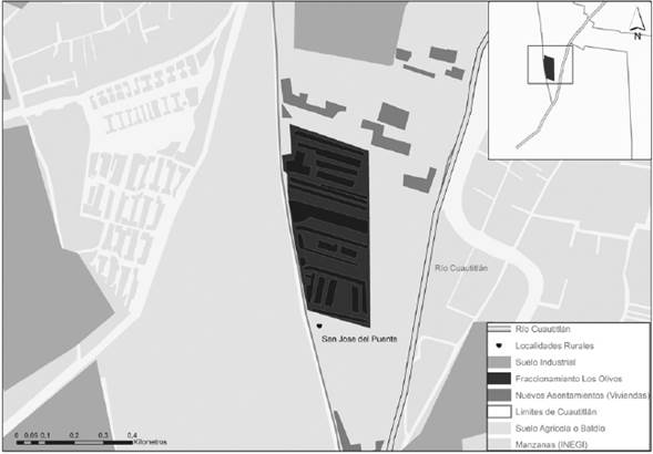 Ubicación del Fraccionamiento Los Olivos I y II