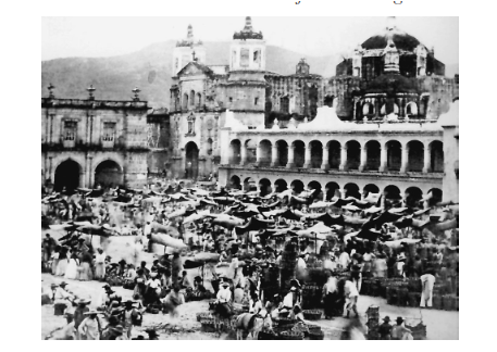Mercado Semanal del zócalo a finales del siglo XIX