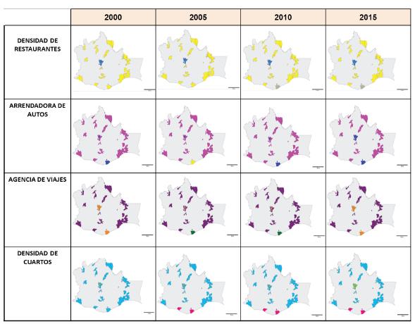 Mapas del subíndice del turismo