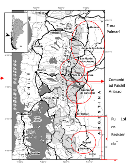 Figura del corredor de los lagos de Norpatagonia argentina