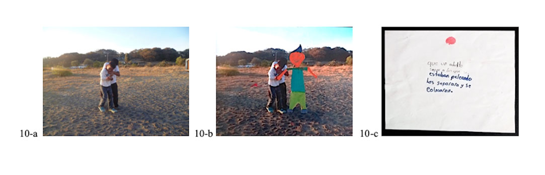 intervenci&oacute;n fotogr&aacute;fica sobre la agresi&oacute;n y violencia entre las personas.