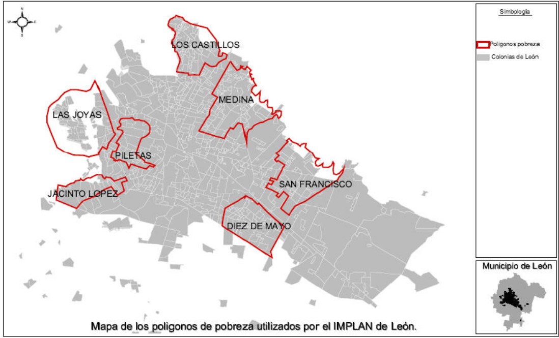  Mapa. Polgonos en Desarrollo de la Ciudad de Len, Guanajuato 