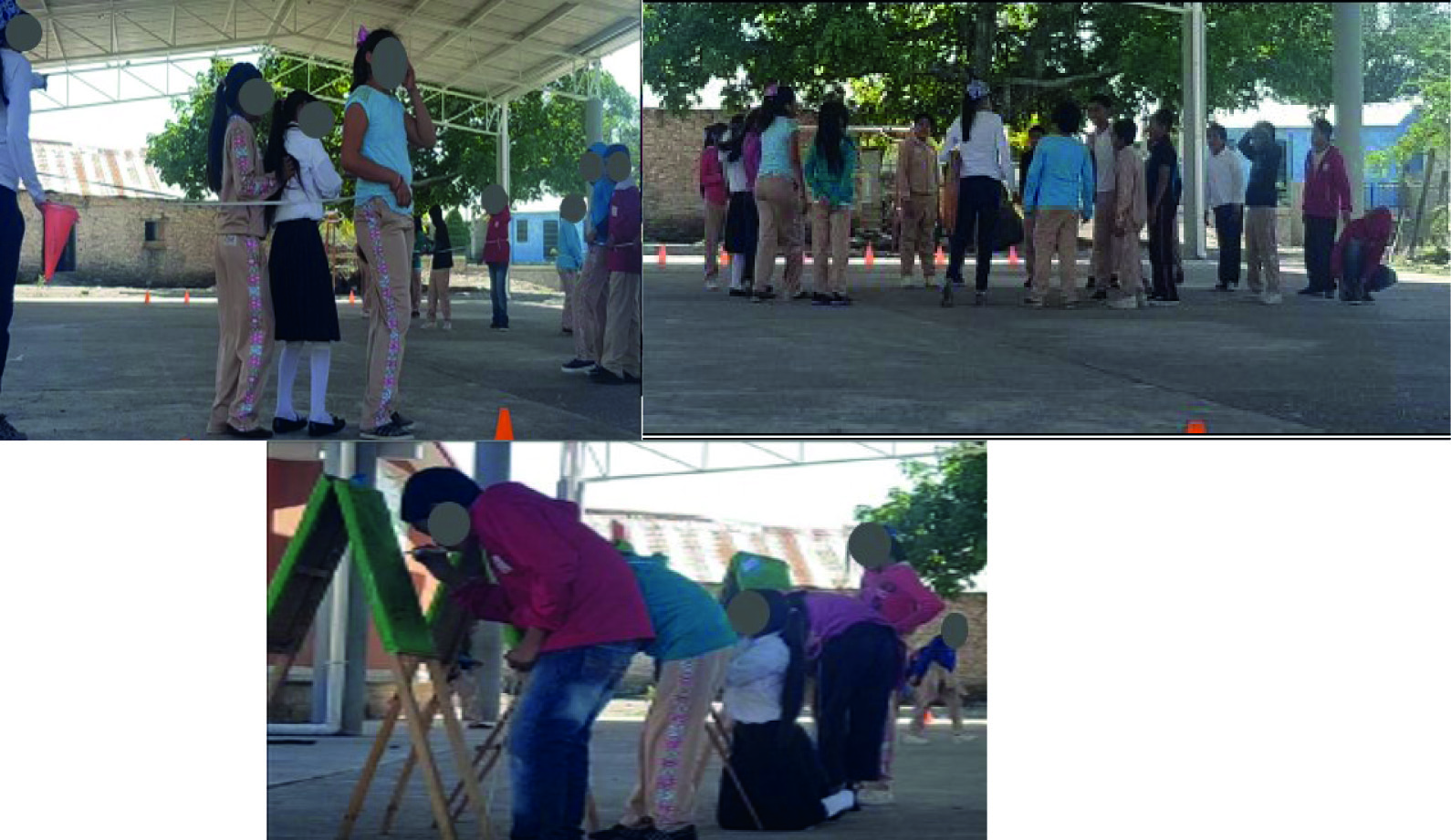 Participaci�n pr�ctica de los alumnos en la sesi�n de educaci�n f�sica.