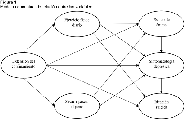 Modelo conceptual de relación entre las variables