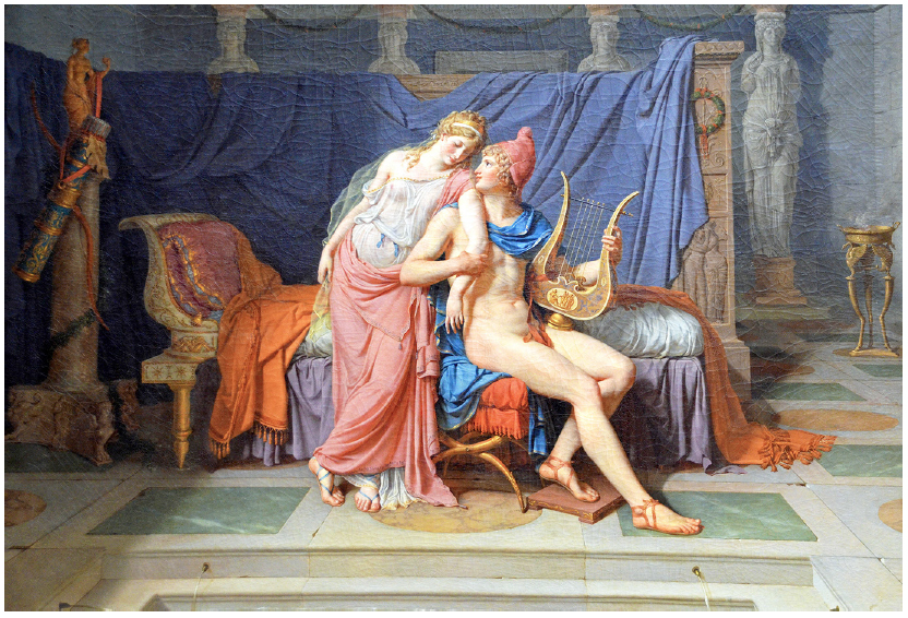 Os amores de Paris e Helena. Jacques-Louis David, 1788.
