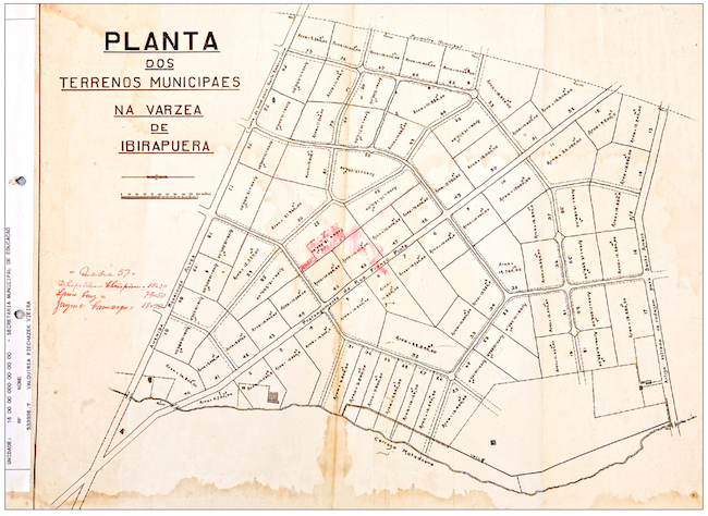 Planta do Jardim Lusit&acirc;nia.