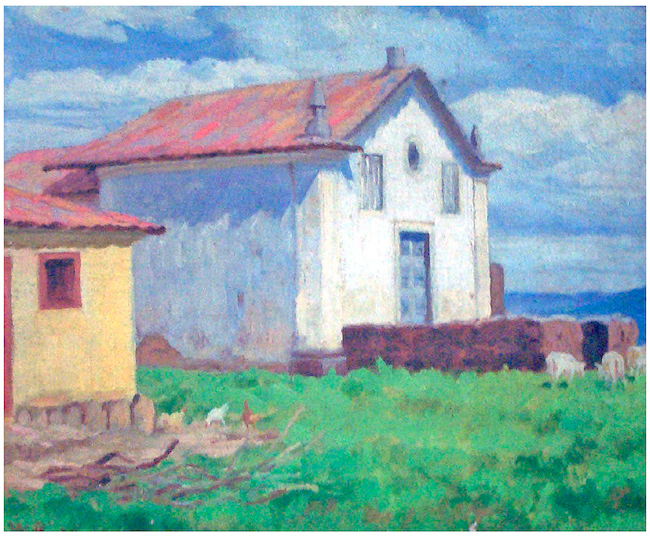 Jos&eacute; Wasth Rodrigues. Capela de S&atilde;o Jo&atilde;o em Ouro Preto, 1934, &oacute;leo sobre tela, 55 x 46 cm. Acervo do Museu Hist&oacute;rico Nacional, Rio de Janeiro.