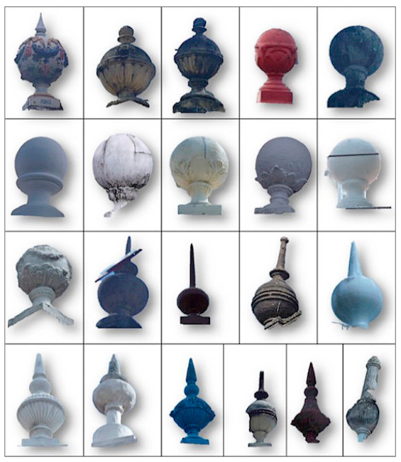 Variedade do padrão globo do Centro Histórico de Belém do Pará e seu entorno.