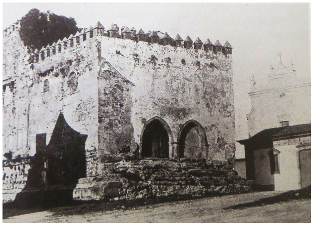 Templo utilizado como açougue municipal. Reprodução fotográfica: António Franco, 1945. Fonte: Arquivo Histórico da Câmara Municipal de Évora.
