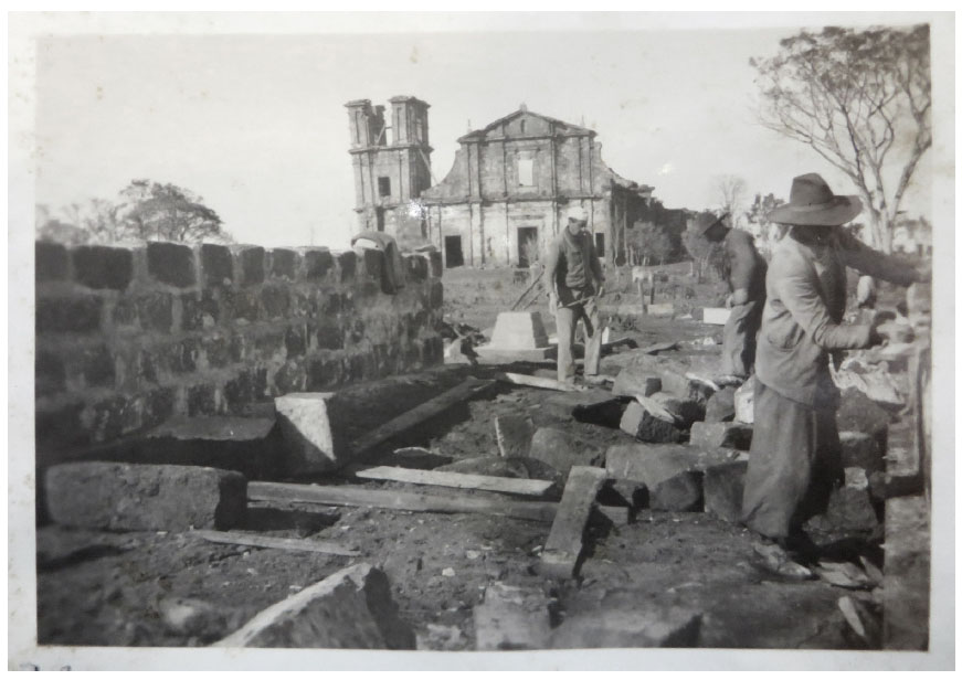 Construção do Museu das Missões, final dos anos 1930. Fonte: Arquivo Central do Instituto do Patrimônio Histórico e Artístico Nacional.