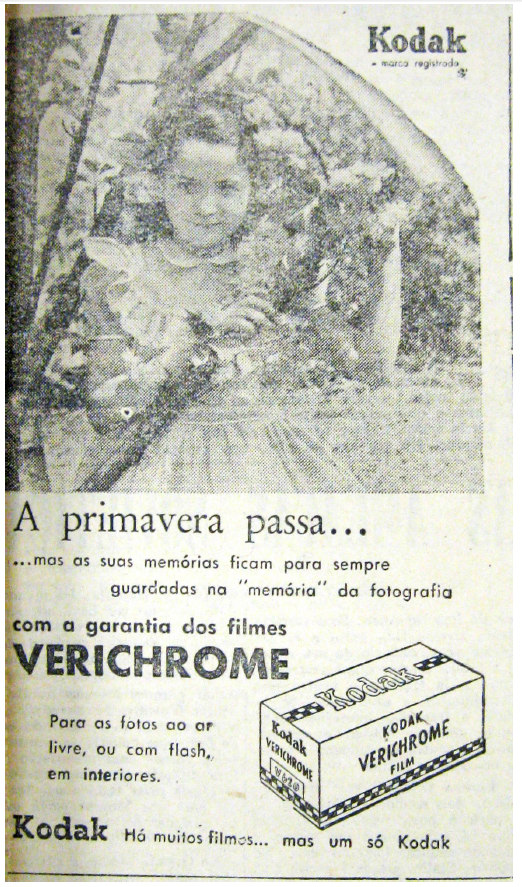 Anúncio do filme Verichrome (Kodak). 
