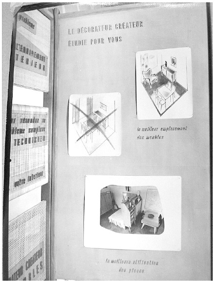 Panneau de propagande de l'UADCE présenté au Salon des artistes décorateurs en 1952. 