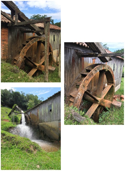 Detalhe da roda-d&rsquo;&aacute;gua da atafona, 2017. 