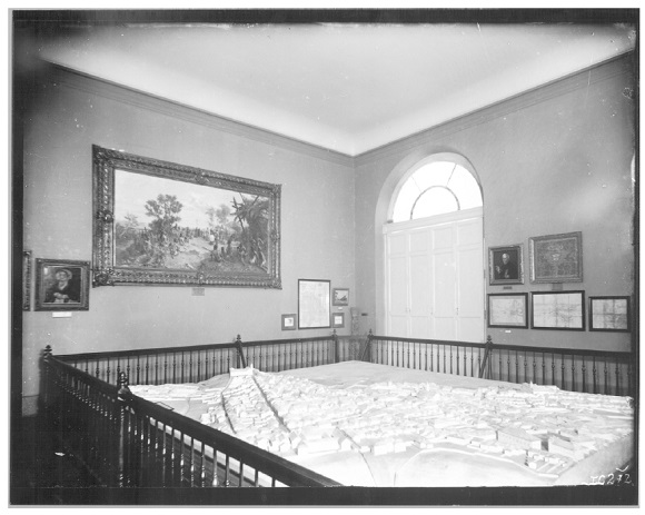Sala A-15 do Museu Paulista. Consagrada ao passado da cidade de S&atilde;o Paulo, fotografia, ca. 1930. 