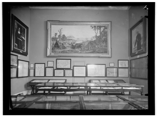 Funda&ccedil;&atilde;o de S&atilde;o Vicente na sala A-10, em 1937. Acervo do Museu Paulista da USP. 