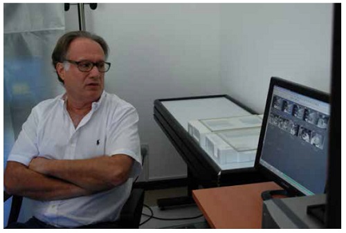 registro fotográfico de actividad administrativa: visita de Enrique Shore al ANM.