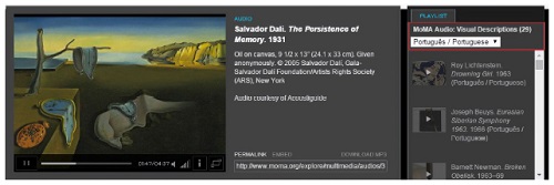 Audiodescrição em português de obras do MoMA. A persistência da Memória - Salvador Dali, 1931, 2017. Site do MoMA.