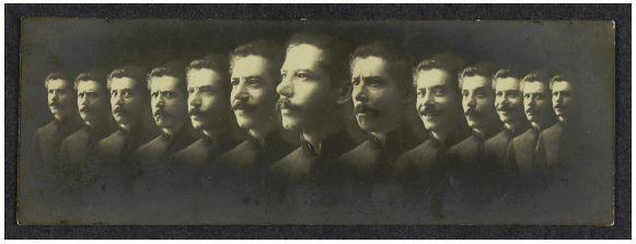 Expressões Faciais em Múltipla Exposição: autorretrato (c.1903), Valério Vieira.