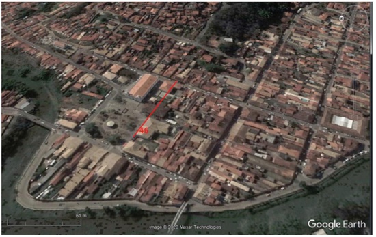 Alinhamento para a nova praça da Matriz em 1839.