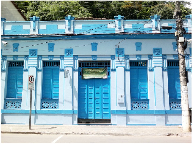 Edificação em Santa Leopoldina, Espírito Santo, fotografia de 2017.