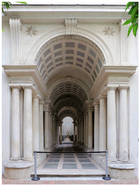 Galeria do Pal&aacute;cio Spada, arquiteto Francesco Borromini.