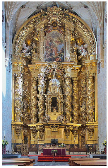 Retábulo do Convento de San Esteban, em Salamanca, arquiteto José Benito de Churriguera.