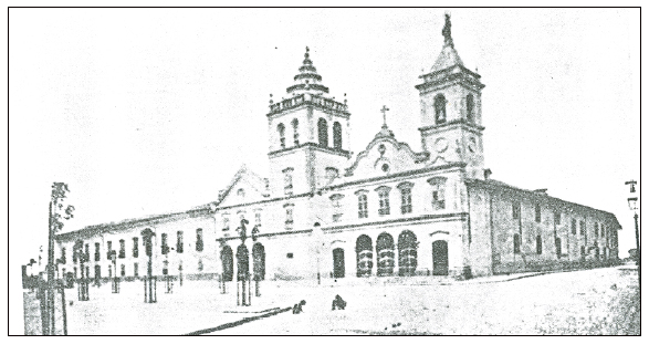 Conjunto do Carmo de São Paulo em fotografia de 1900.