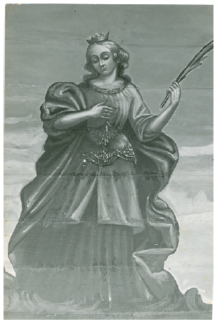 Detalhe da pintura do teto da nave da Igreja da Ordem Terceira do Carmo.